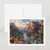 Zion Canyon at Sunrise,  ポストカード (正面/裏面)