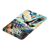 Zion Canyon Bird California Condor Vivid Van Gogh マグネット (左側)