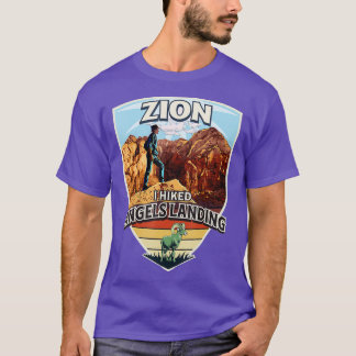 Zion Iハイキングエンジェルズランディングハイカーとビゴーンシー Tシャツ