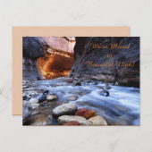 Zion Narrows、新しいアドレス案内 案内ポストカード (正面/裏面)