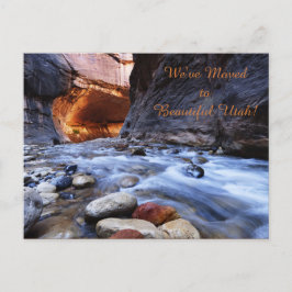 Zion Narrows、新しいアドレス案内 案内ポストカード