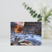 Zion Narrows、新しいアドレス案内 案内ポストカード (スタンド正面)