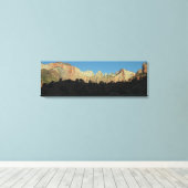 Zion National Parkの朝赤岩 キャンバスプリント (インサイチュ (ウッドフロア))