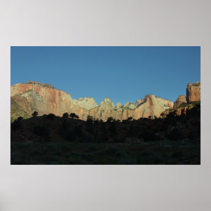 Zion National Parkの朝赤岩 ポスター