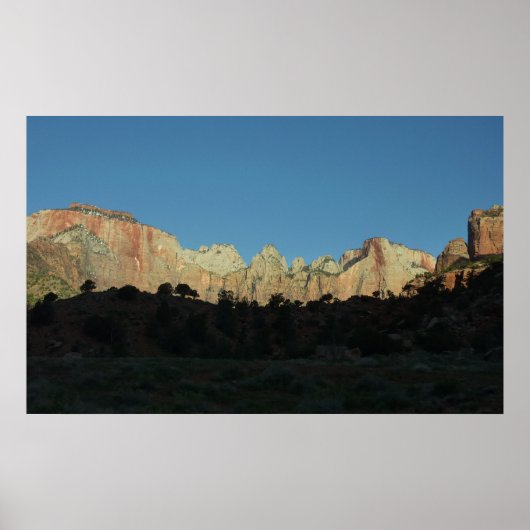 Zion National Parkの朝赤岩 ポスター (正面)