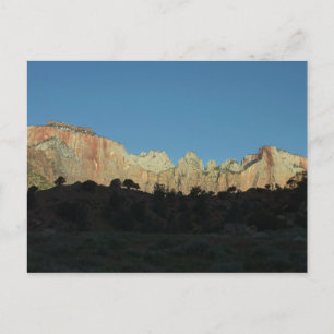 Zion National Parkの朝赤岩 ポストカード