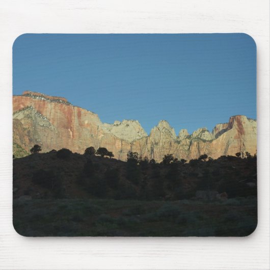 Zion National Parkの朝赤岩 マウスパッド (正面)