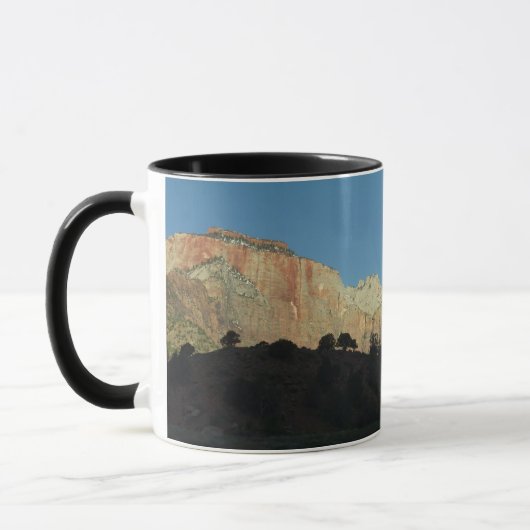 Zion National Parkの朝赤岩 マグカップ (左)