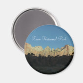 Zion National Parkの朝赤岩 マグネット (正面/裏面)
