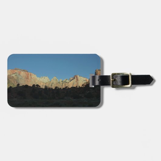 Zion National Parkの朝赤岩 ラゲッジタグ (正面横)