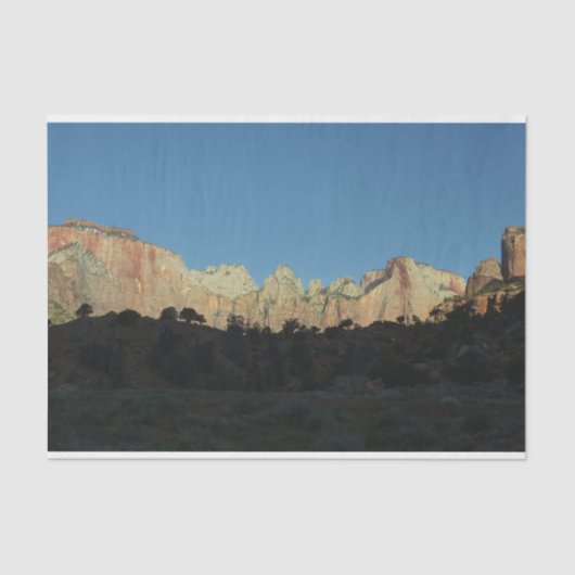 Zion National Parkの朝赤岩 薄葉紙 (正面)
