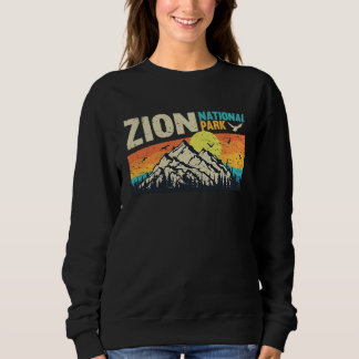 Zion National Park Cool Vintage Retro Utah Vacatio スウェットシャツ