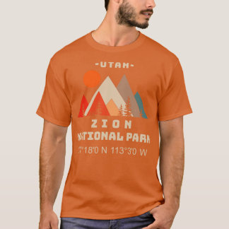 Zion National Park Coordinates 2 Tシャツ