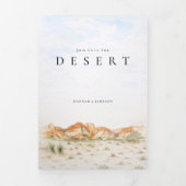 Zion National Park Map | Desert Wedding 三つ折り招待状 (カバー)