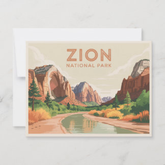 Zion National Park Postcard Vintage ポストカード