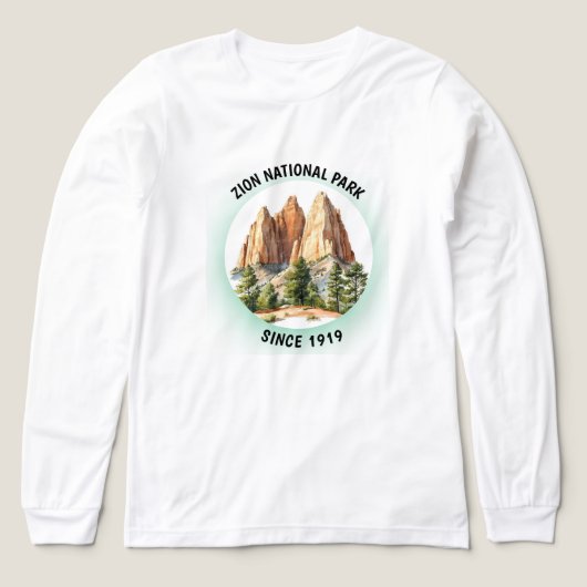 Zion National Park Retro Distressed Circle T-Shirt トライブレンドＴシャツ (デザイン正面)