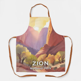 Zion National Park | Travel Watercolor エプロン