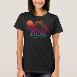 Zion National Park Utah土産UTアウトライン無料 Tシャツ