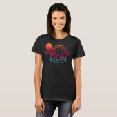 Zion National Park Utah土産UTアウトライン無料 Tシャツ (正面フル)