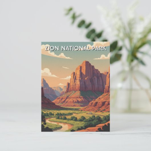 Zion National Park Utah ポストカード (スタンド正面)