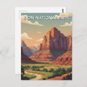 Zion National Park Utah ポストカード (正面/裏面)