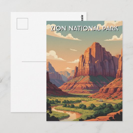 Zion National Park Utah ポストカード (正面/裏面)