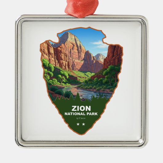 Zion National Park Utah Arrowhead メタルオーナメント (正面)