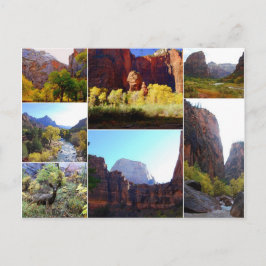 Zion National Park, Utah, Collageはがき ポストカード