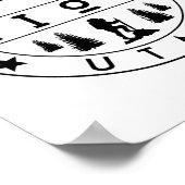 Zion National Park Utah Hiker Nature Hiking Outdoo ポスター (角)