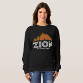 Zion National Park Utah Retro Vintage スウェットシャツ (正面フル)