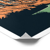 Zion National Park Utah USA Travel Illustration ポスター (角)