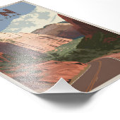 Zion National Park vintage フォトプリント (角)