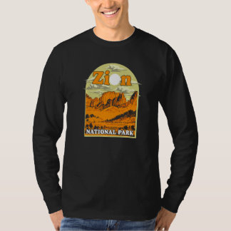 Zion National Park Vintage Artwork Artistic Souven Tシャツ