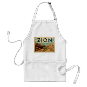 Zion National Park Vintage Travel スタンダードエプロン