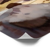 Zion National Park Watercolor ポスター (角)