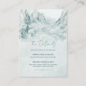 Zion National Park Watercolor Mountain Wedding エンクロージャーカード (裏面)