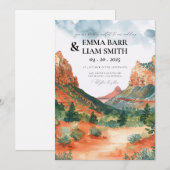 ZION National Park Wedding Invitation 招待状 (正面/裏面)