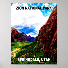 Zion NP旅行ポスター ポスター