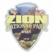 Zion NP (矢印) シール (正面)
