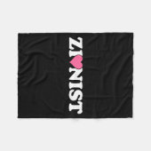 Zionist Funny Valentine Day Retro Love Meme Family フリースブランケット (正面(横))