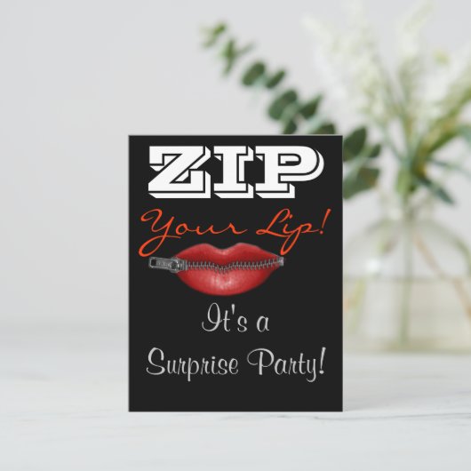 ZIPあなたのリップサプライズパーティー招待状 招待状 (スタンド正面)