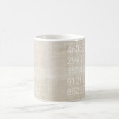 Zipコード履歴ニューホームベージェパーソナライズされたホワイト コーヒーマグカップ (中央)