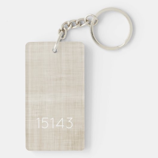 Zipコード新しいホーム番号不動産仲介業者ギフト移動おもしろい キーホルダー (裏面)