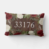 Zipコー素朴ドバラたった今結婚しました ランバークッション (裏面)