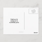 Zipラインニング誕生日ありがとう ポストカード (裏面)