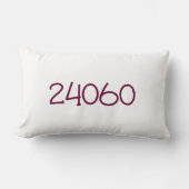 Zip Code University Maroon Burnt Orange Two Sided ランバークッション (正面)