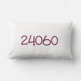 Zip Code University Maroon Burnt Orange Two Sided ランバークッション