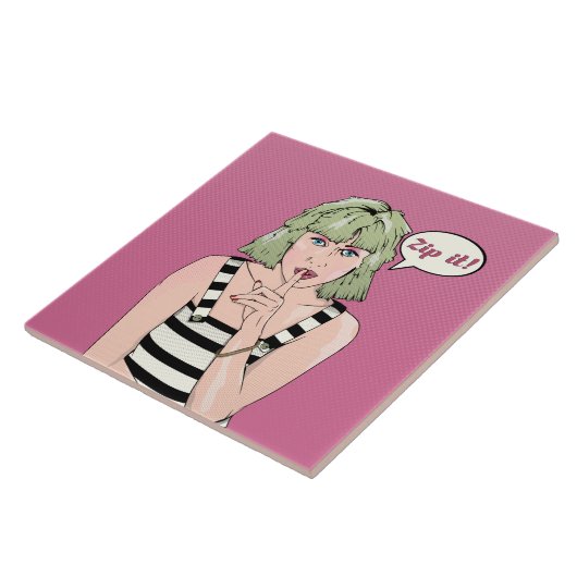 Zip it漫画本スタイルポスター タイル (側面)