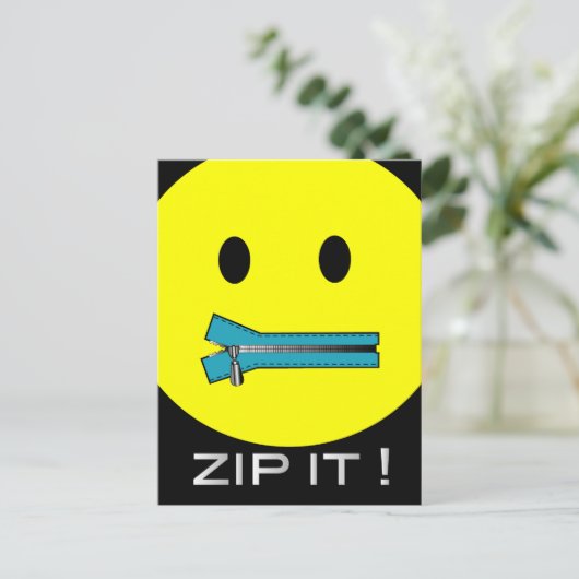 'zip it顔はがき ポストカード (スタンド正面)