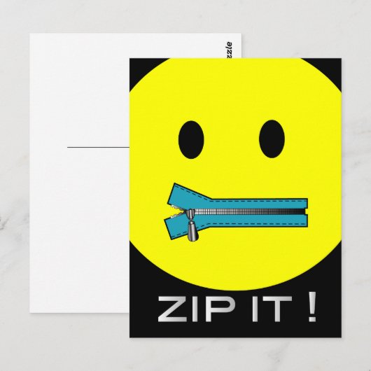 'zip it顔はがき ポストカード (正面/裏面)